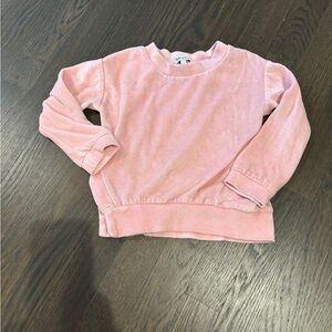 Splendid pink velour top with slit on side - 2T